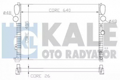 KALE OTO RADYATOR 360800 -  Радиатор, охлаждение двигателя